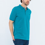 Solid Short Sleeve Polo Shirt // Oil (M)