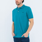 Solid Short Sleeve Polo Shirt // Oil (XL)