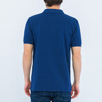 Solid Short Sleeve Polo Shirt // Navy (M)