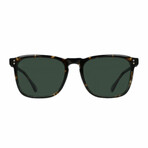 Unisex Wiley Polarized Sunglasses // Brindle Tortoise + Green