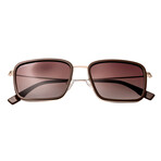 Parker Sunglasses // Dark Brown + Gold Frame + Brown Lens