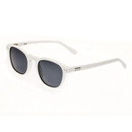 Walker Sunglasses // White Frame + Black Lens