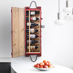 Antique Wine Rack // Red