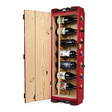 Antique Wine Rack // Red