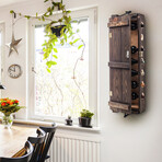 Antique Wine Rack // Dark Wood