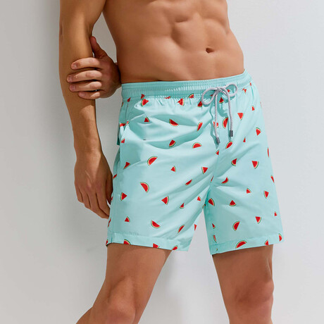 Jude Swim Trunks // Aqua Melon (S)