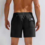 Silas Swim Trunks // Black (M)