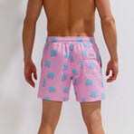Otto Swim Trunks // Pink + Light Blue (2XL)