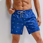 Otis Swim Trunks // Blue Palm (M)