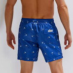 Otis Swim Trunks // Blue Palm (M)