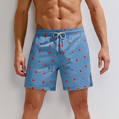 Jasper Swim Trunks // Blue Melon (S)