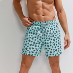 August Swim Trunks // Teal Turtle (XL)