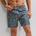 Magnus Swim Trunks // Gray Penguin (L)