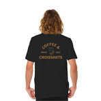 Coffee and Croissants Graphic Tee // Black (2XL)