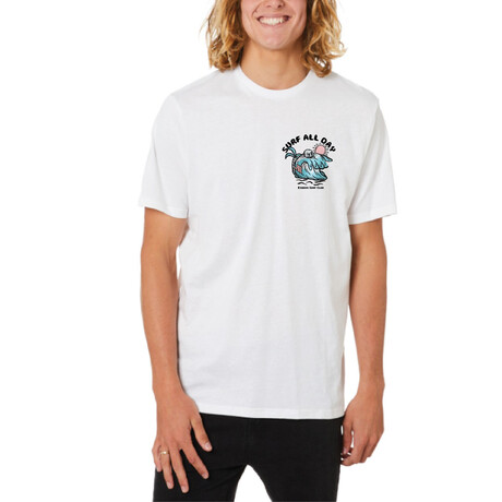 Surf All Day Graphic Tee // White (S)