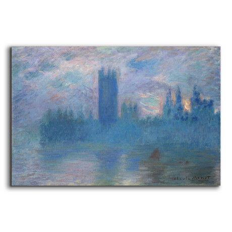 Houses Of Parliament, London by Claude Monet (12"H x 16"W x 0.13"D)