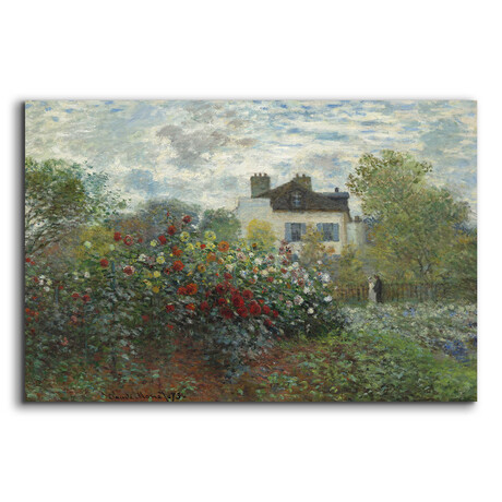 The Artist's Garden In Argenteuil by Claude Monet (12"H x 16"W x 0.13"D)