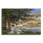 On The Bank Of The Seine, Bennecourt by Claude Monet (12"H x 16"W x 0.13"D)