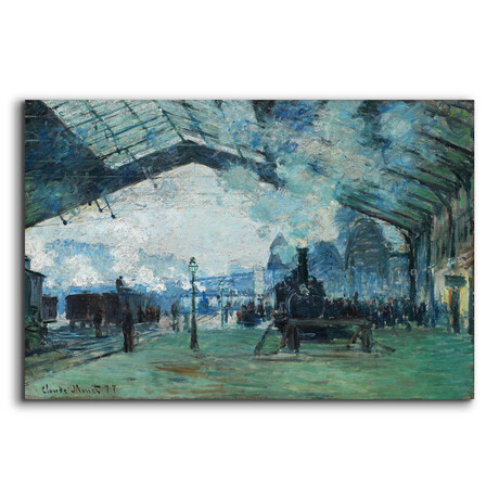 Ariival Of The Normandy Train by Claude Monet (12"H x 16"W x 0.13"D)