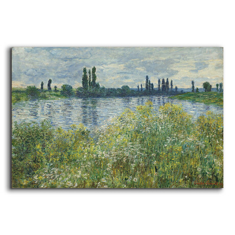 Banks Od The Seine, Vetheuil by Claude Monet (12"H x 16"W x 0.13"D)