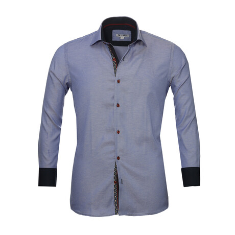 Lionel Reversible Cuff Button-Down Shirt // Denim Blue (S)