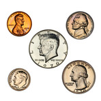 Custom 5-Coin Proof Set // Choose Your Year // 1965-1970 // Wood Presentation Box (1965)