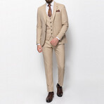 Nico 3-Piece Slim Fit Suit // Beige (Euro: 54)