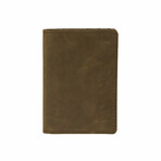 Leather Passport and Vax Card Holder // Dark Brown