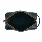 High Line Medium Leather Toiletry Bag // Black