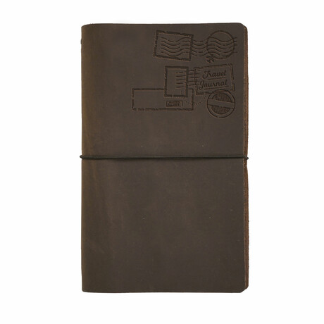 Globetrotter Leather Travel Journal // Dark Brown