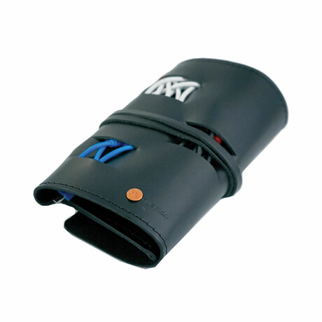 Sidekick Leather Travel Cord Organizer // Black