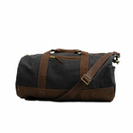 Tahoe Canvas Travel Duffle Bag // Gray and Brown