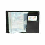 Leather Passport and Vax Card Holder // Black
