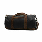 Tahoe Canvas Travel Duffle Bag // Gray and Brown