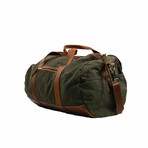 Tahoe Canvas Travel Duffle Bag // Olive and Saddle