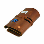 Sidekick Leather Travel Cord Organizer // Saddle