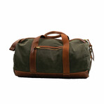 Tahoe Canvas Travel Duffle Bag // Olive and Saddle