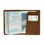 Leather Passport and Vax Card Holder // Saddle