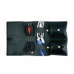 Sidekick Leather Travel Cord Organizer // Black