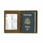 Leather Passport and Vax Card Holder // Dark Brown