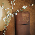 Globetrotter Leather Travel Journal // Saddle