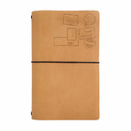 Globetrotter Leather Travel Journal // Buckskin