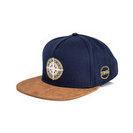 North Star Snapback Cap // Navy Blue