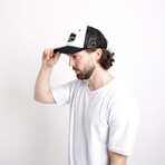 Razor Baseball Cap // White + Black