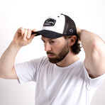 Razor Baseball Cap // White + Black