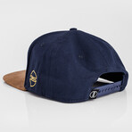 North Star Snapback Cap // Navy Blue