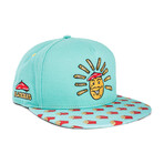 French Fries Snapback Cap // Teal