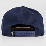 North Star Snapback Cap // Navy Blue