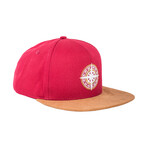 North Star Snapback Cap // Wine Red