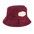 Oasis Bucket Hat // Maroon + Beige